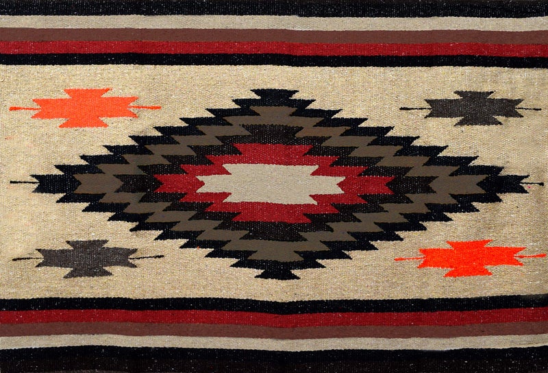 Open Road Goods Handwoven Mexican Diamond Blanket, Throw, or Yoga Bolster - Southwestern Style Blanket - Brown - Image 2